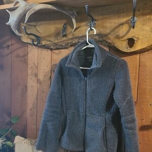 Women's Cozy Fleece Jacket - Charcoal Gray